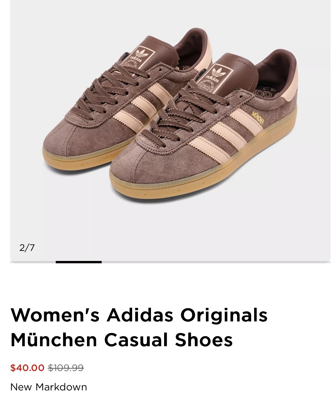 Women's Adidas Originals München Casual Shoes