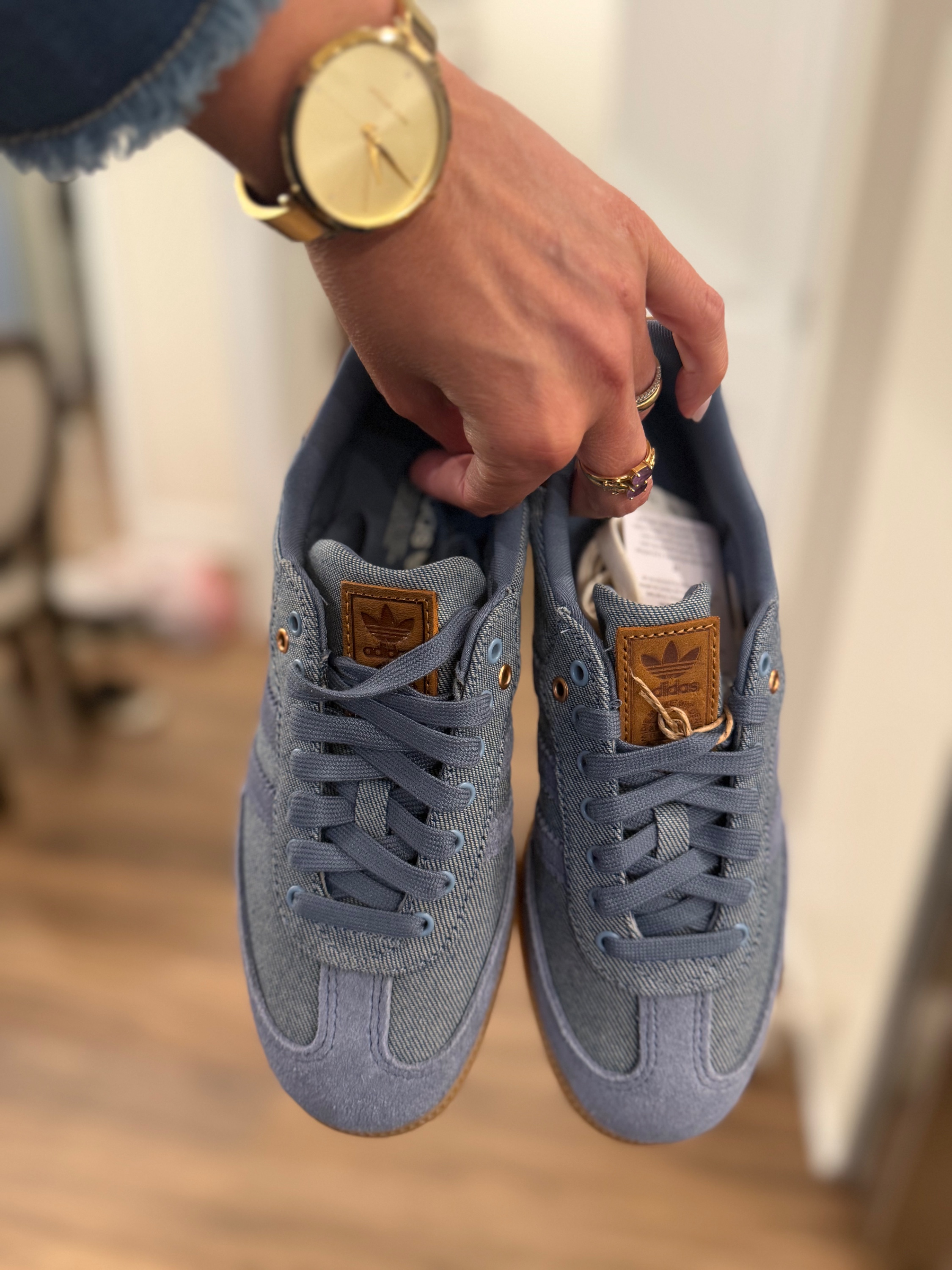 adidas Originals Samba OG sneakers in denim and brown