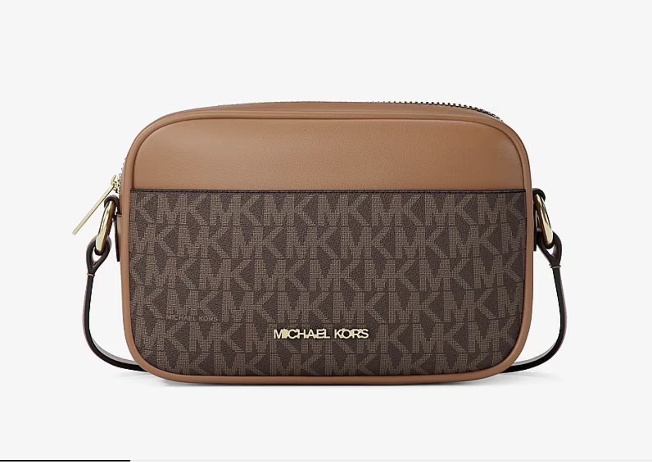 MK Jet Set Small Pebbled Leather Camera Crossbody Bag