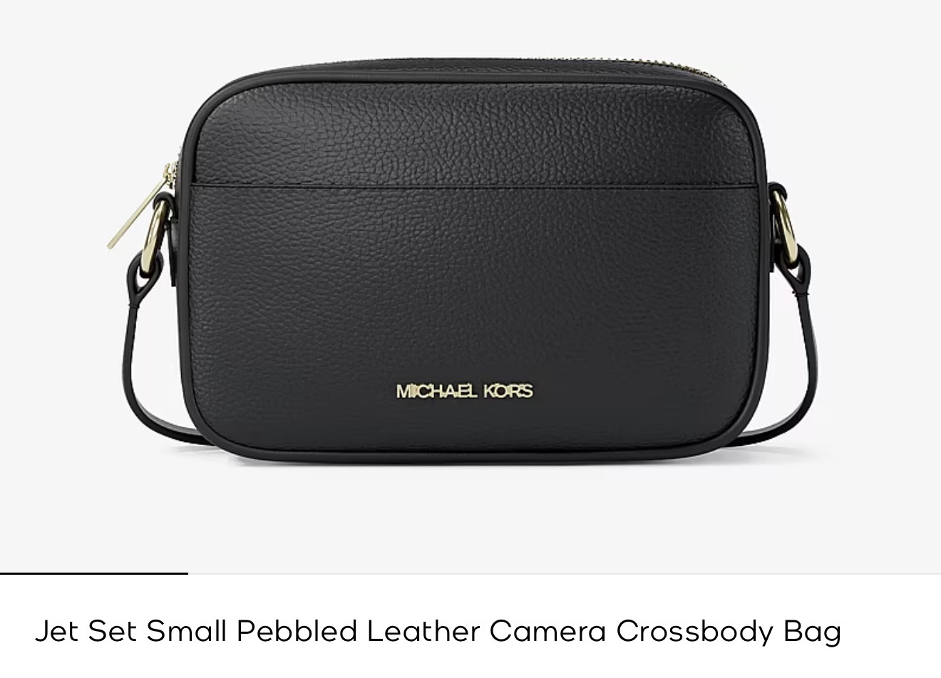 MK Jet Set Small Pebbled Leather Camera Crossbody Bag