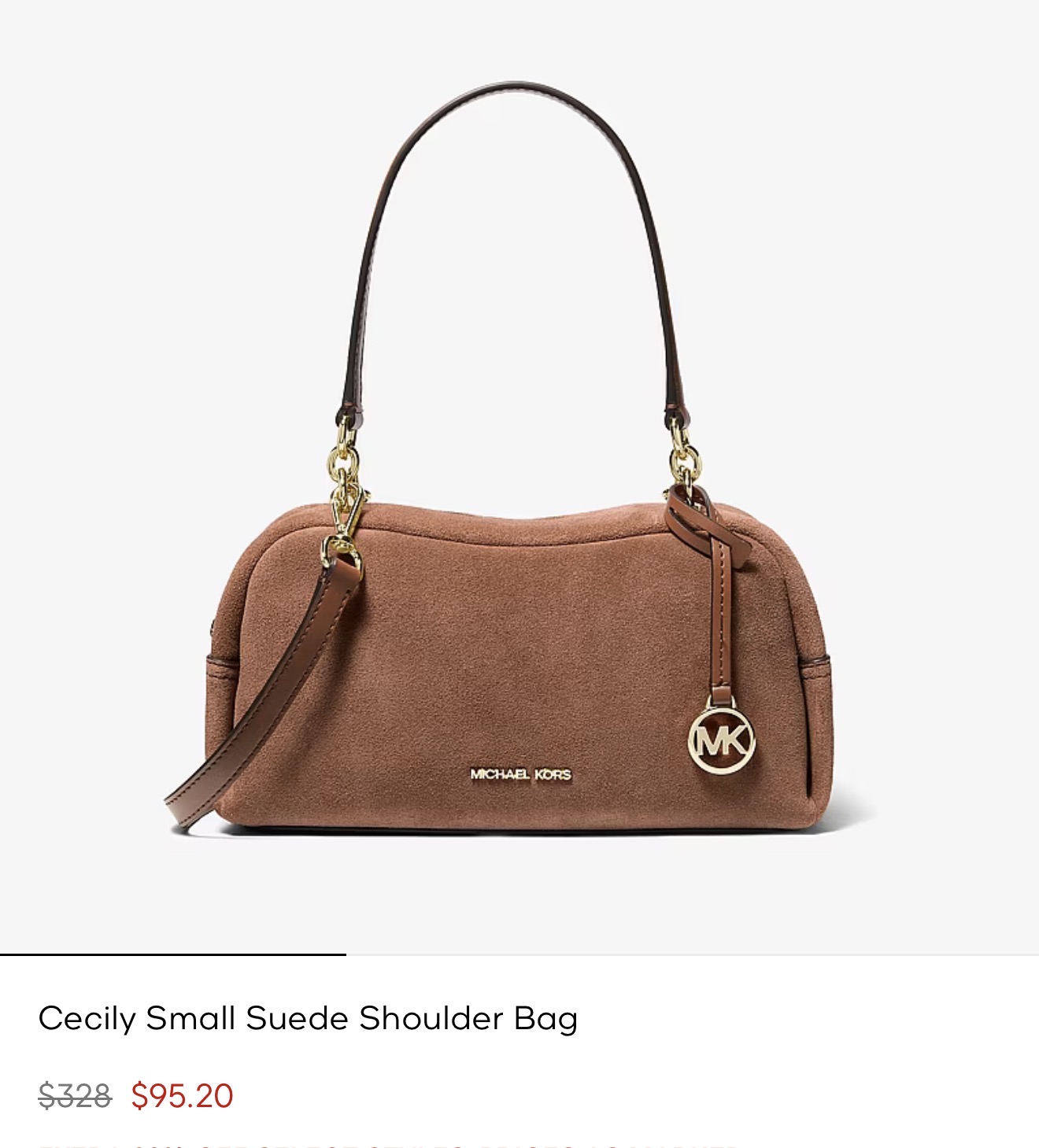 Michael Kors - Cecily Small Suede Shoulder com alça extra crossbody