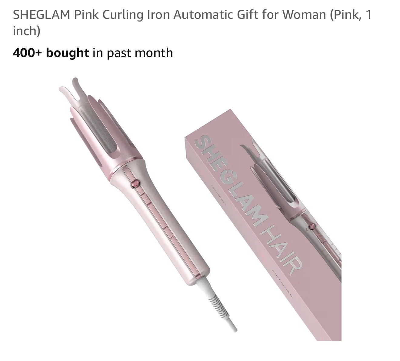 SHEGLAM Pink Curling Iron Automatic Gift for Woman ( 1 inch)
